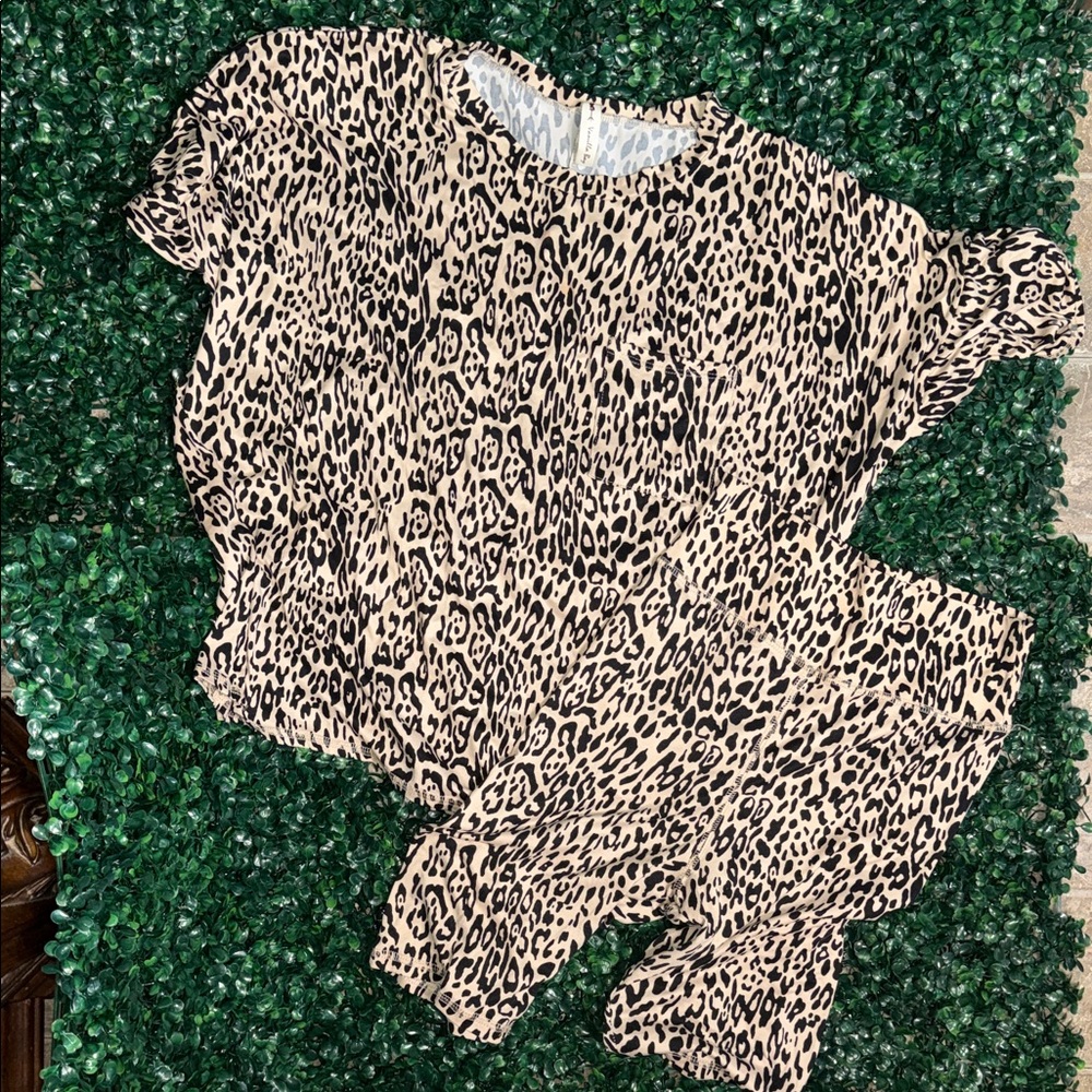 Vanilla Bay Leopard Print Top in Tan & Black
